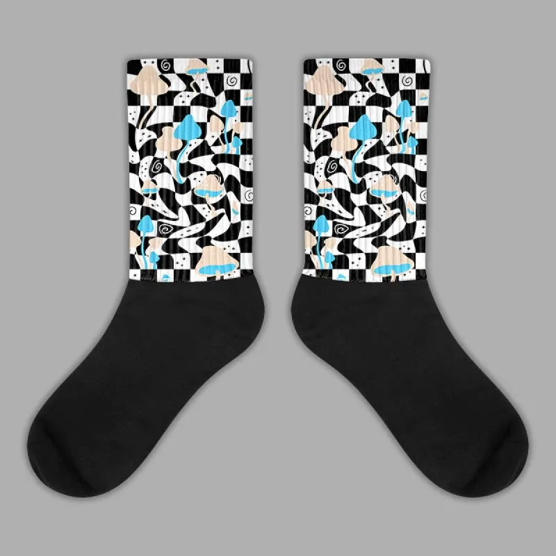 Sail Black 2s DopeSkill Sublimated Socks Mushroom Graphic sold by DopeSkill
