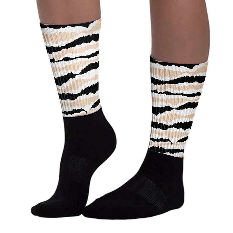 Sail Black 2s DopeSkill Sublimated Socks Abstract Tiger Graphic sold by DopeSkill product image thumbnail 3