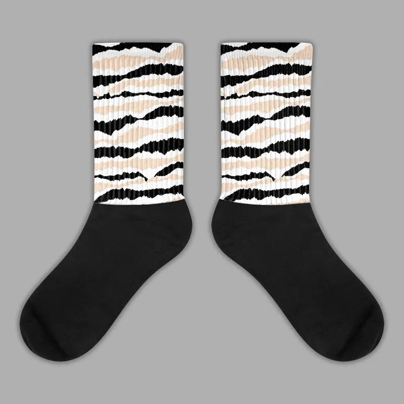Sail Black 2s DopeSkill Sublimated Socks Abstract Tiger Graphic sold by DopeSkill
