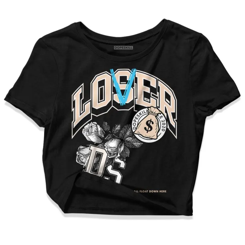 Sail Black 2s DopeSkill Women's Crop Top Loser Lover Graphic sold by DopeSkill