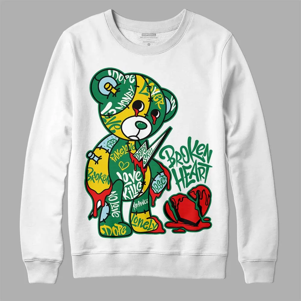 Lucky Green 5s DopeSkill Sweatshirt Broken Heart Graphic sold by DopeSkill