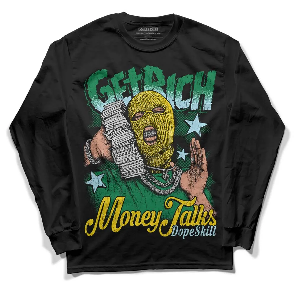 Lucky Green 5s DopeSkill Long Sleeve T-Shirt Get Rich Graphic sold by DopeSkill product image thumbnail 2
