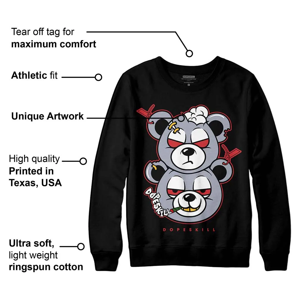 Bred Reimagined 4s DopeSkill Sweatshirt New Double Bear Graphic sold by DopeSkill product image thumbnail 3