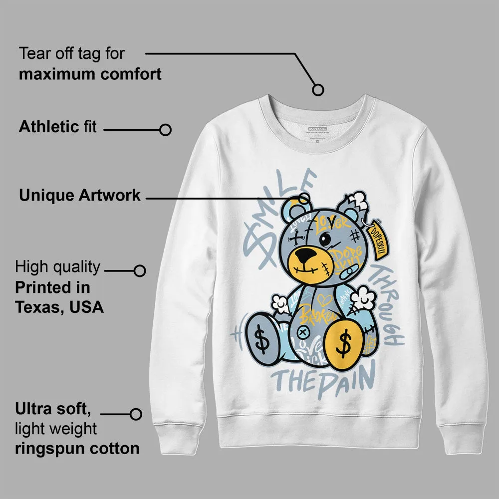 Blue Grey 13s DopeSkill Sweatshirt Smile Through The Pain Graphic sold by DopeSkill product image thumbnail 3
