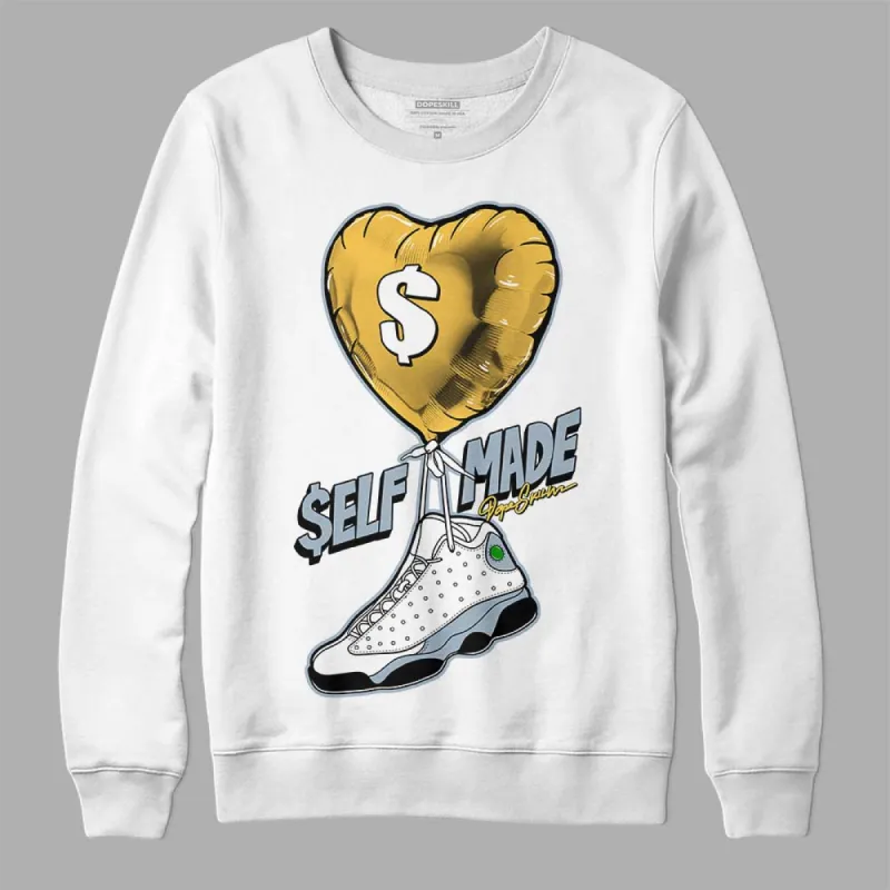 Blue Grey 13s DopeSkill Sweatshirt Self Made Graphic sold by DopeSkill