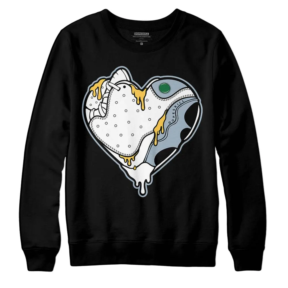 Blue Grey 13s DopeSkill Sweatshirt Heart Jordan 13 Graphic sold by DopeSkill product image thumbnail 2