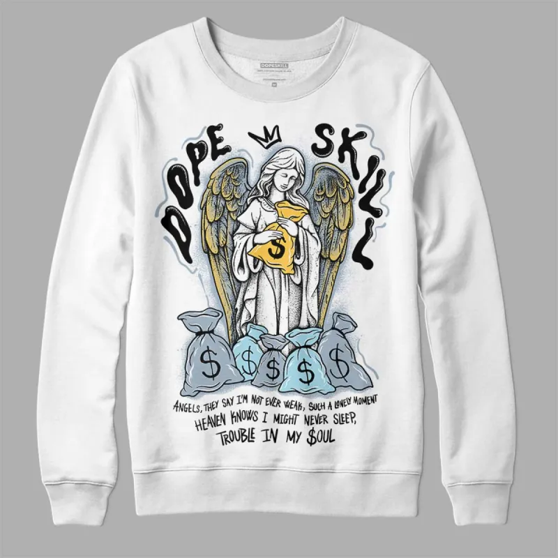 Blue Grey 13s DopeSkill Sweatshirt Angels Graphic sold by DopeSkill