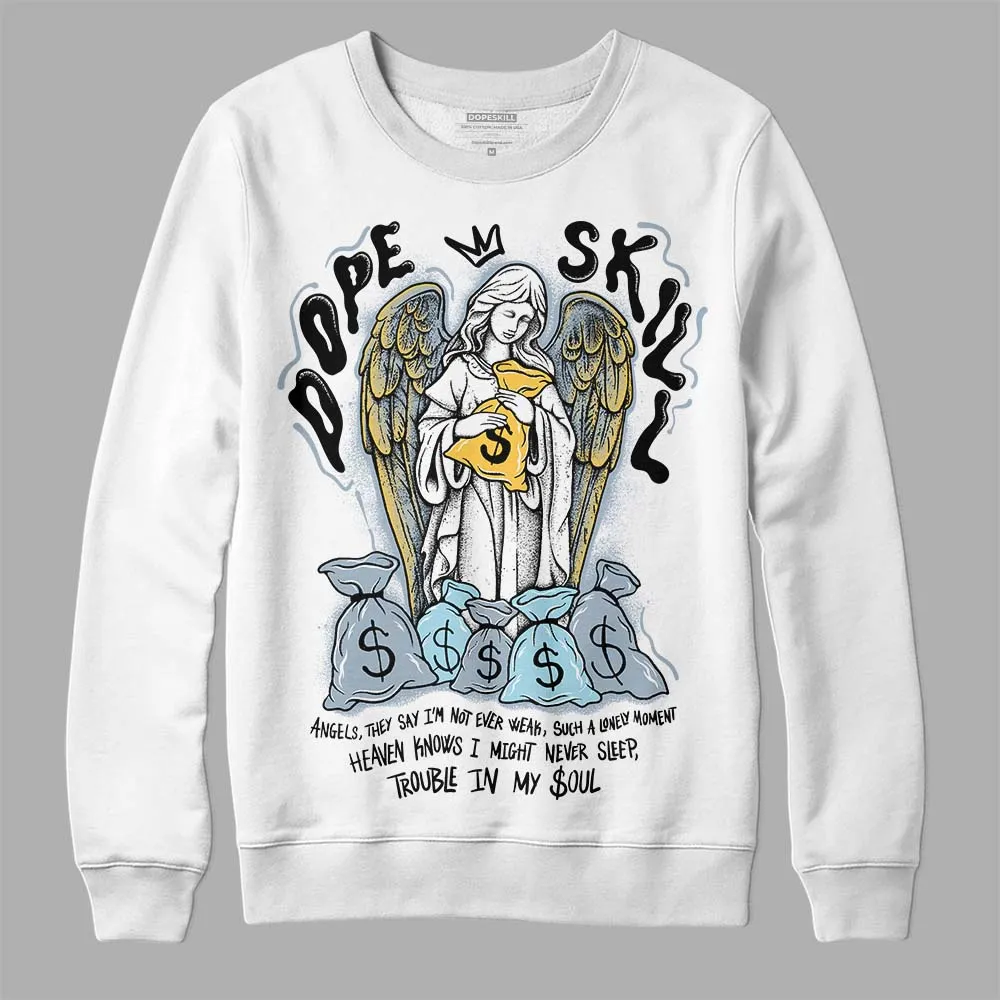 Blue Grey 13s DopeSkill Sweatshirt Angels Graphic sold by DopeSkill