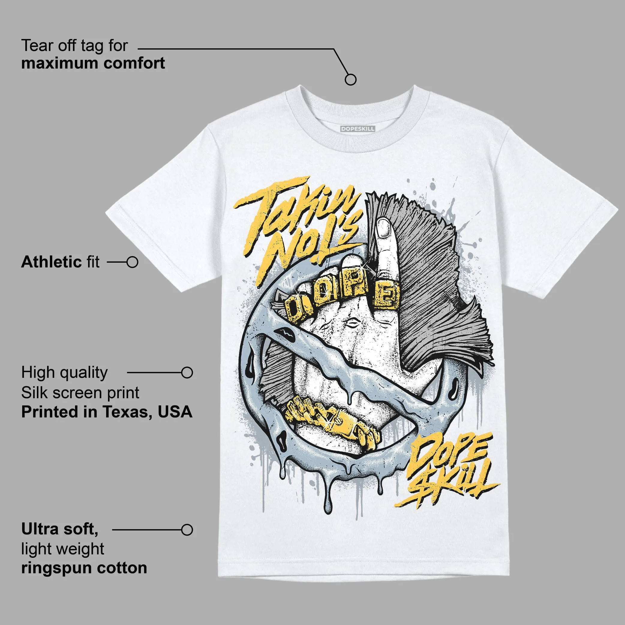 Blue Grey 13s DopeSkill T-Shirt Takin No L's Graphic sold by DopeSkill product image thumbnail 3