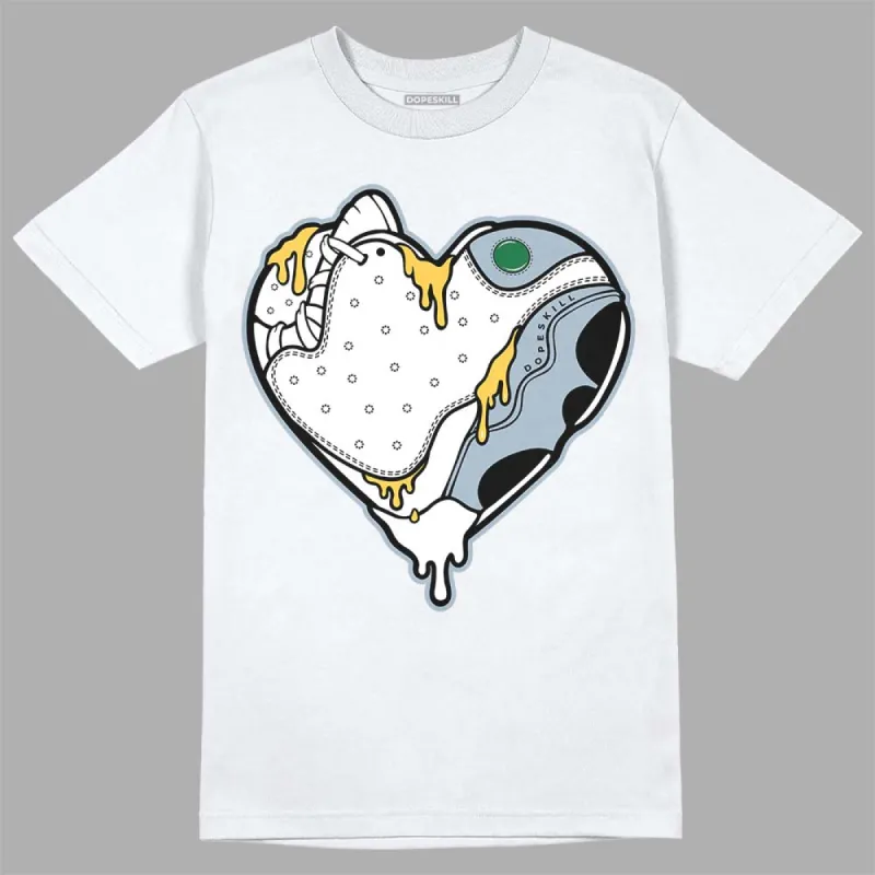 Blue Grey 13s DopeSkill T-Shirt Heart Jordan 13 Graphic sold by DopeSkill