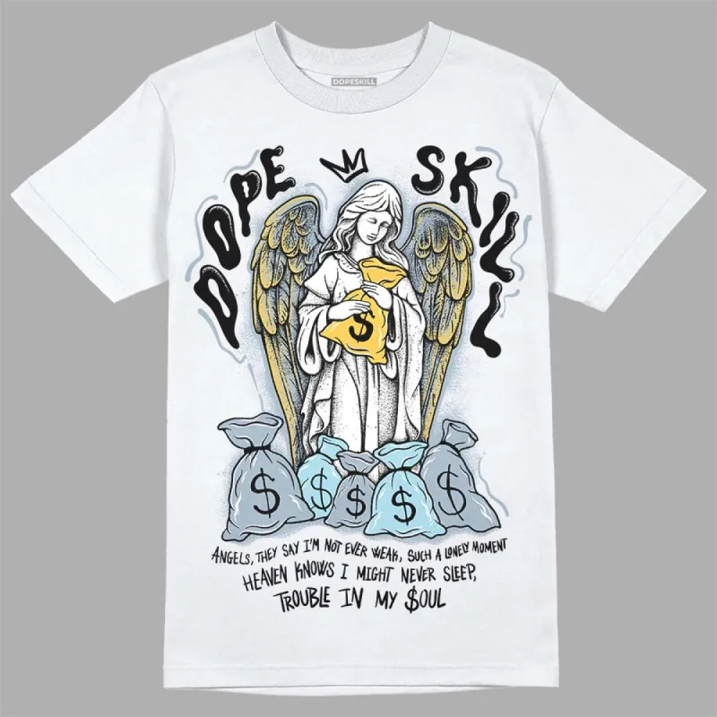 Blue Grey 13s DopeSkill T-Shirt Angels Graphic sold by DopeSkill