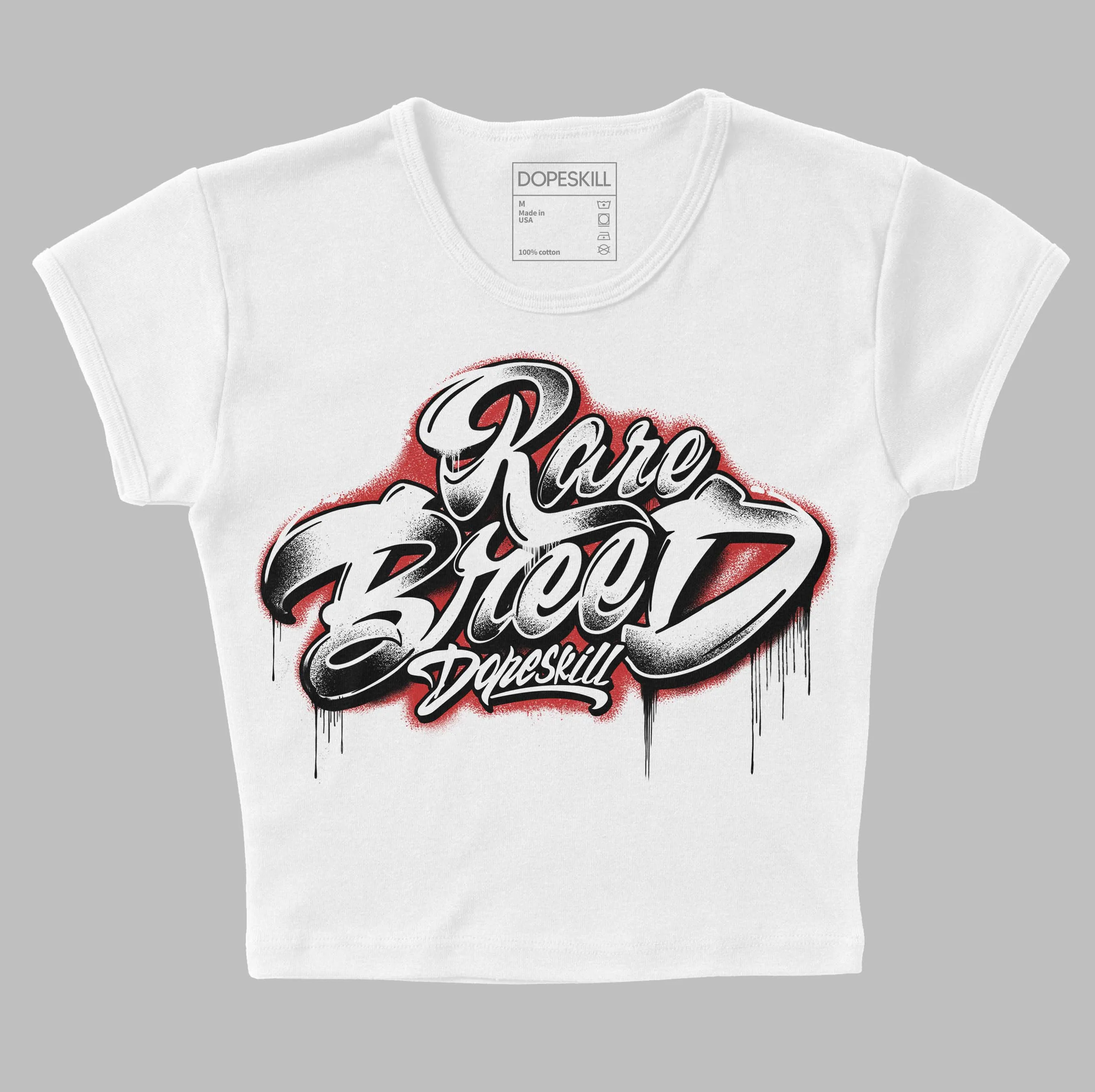 "Black/White" 1s DopeSkill Women's Crop Top Rare Breed Type Graphic sold by DopeSkill product image thumbnail 2