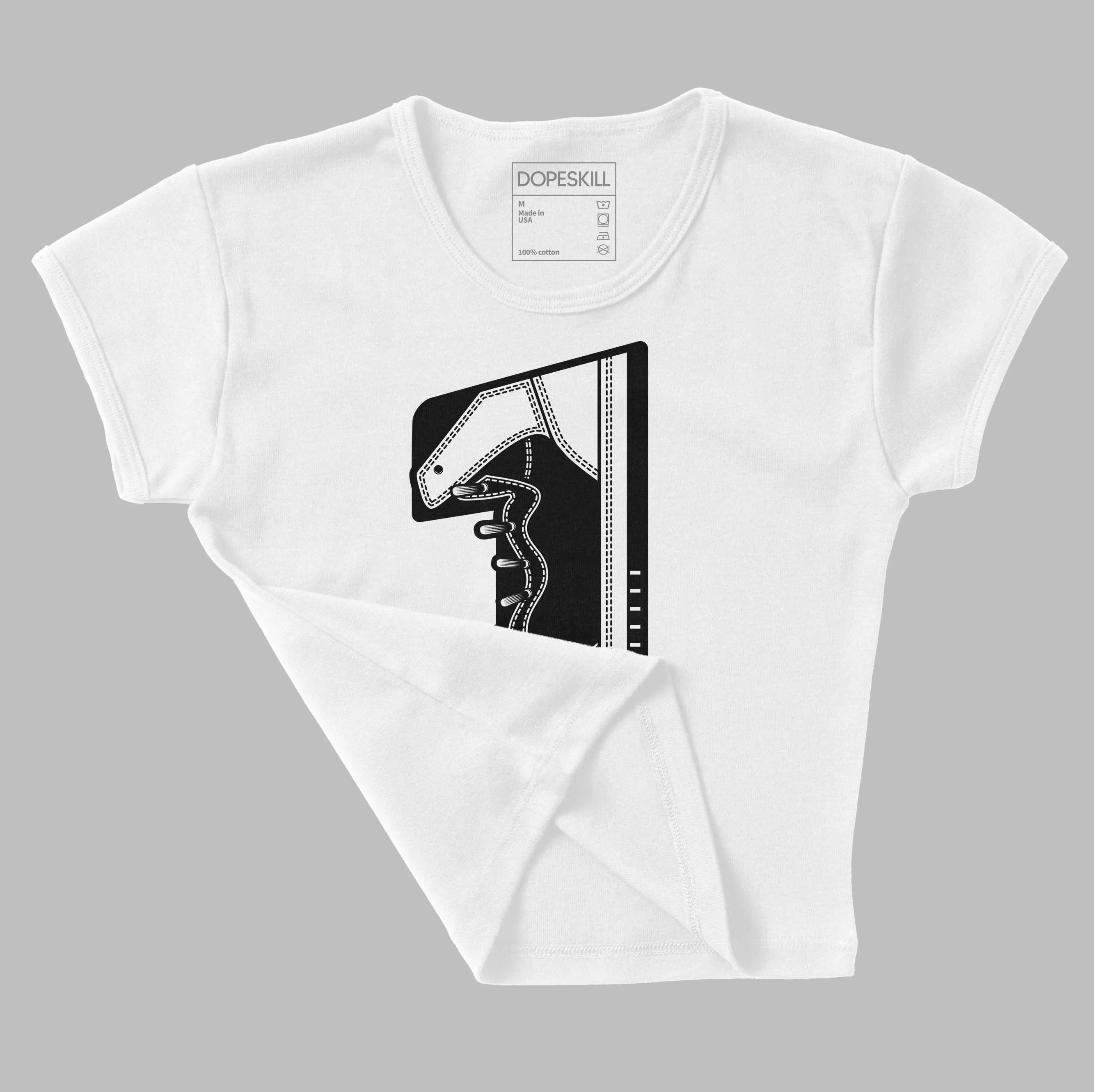 "Black/White" 1s DopeSkill Women's Crop Top No.1 Graphic sold by DopeSkill product image thumbnail 4