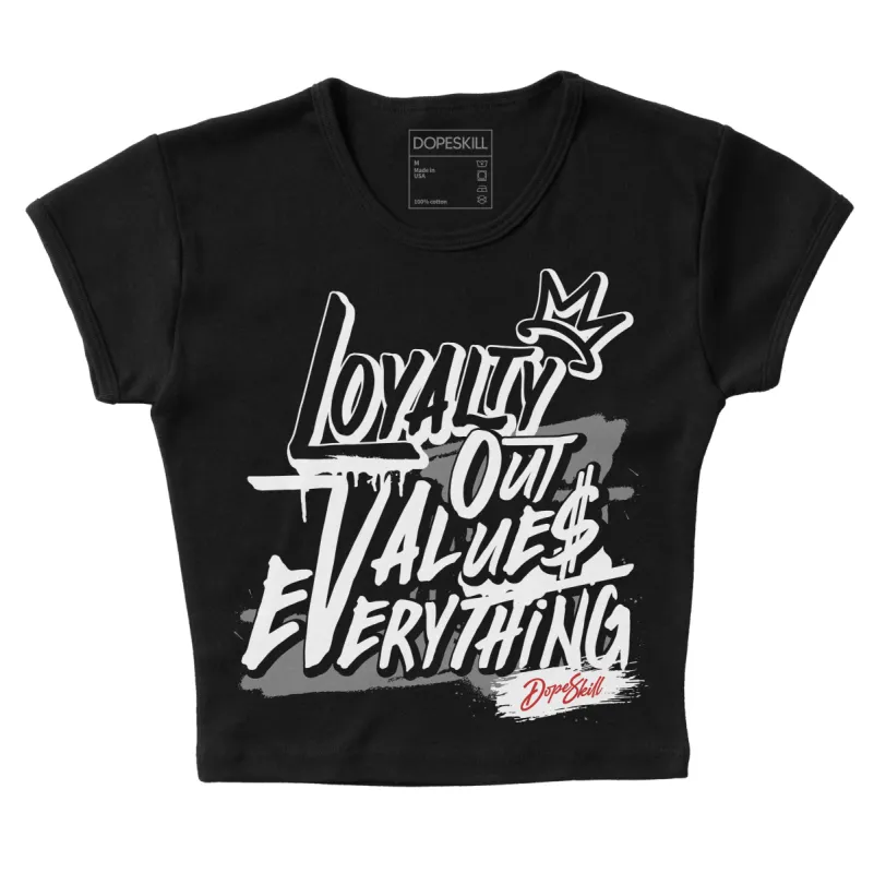 "Black/White" 1s DopeSkill Women's Crop Top LOVE Graphic sold by DopeSkill