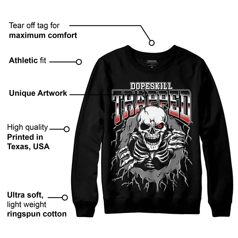 "Black/White" 1s DopeSkill Sweatshirt Trapped Halloween Graphic sold by DopeSkill product image thumbnail 3