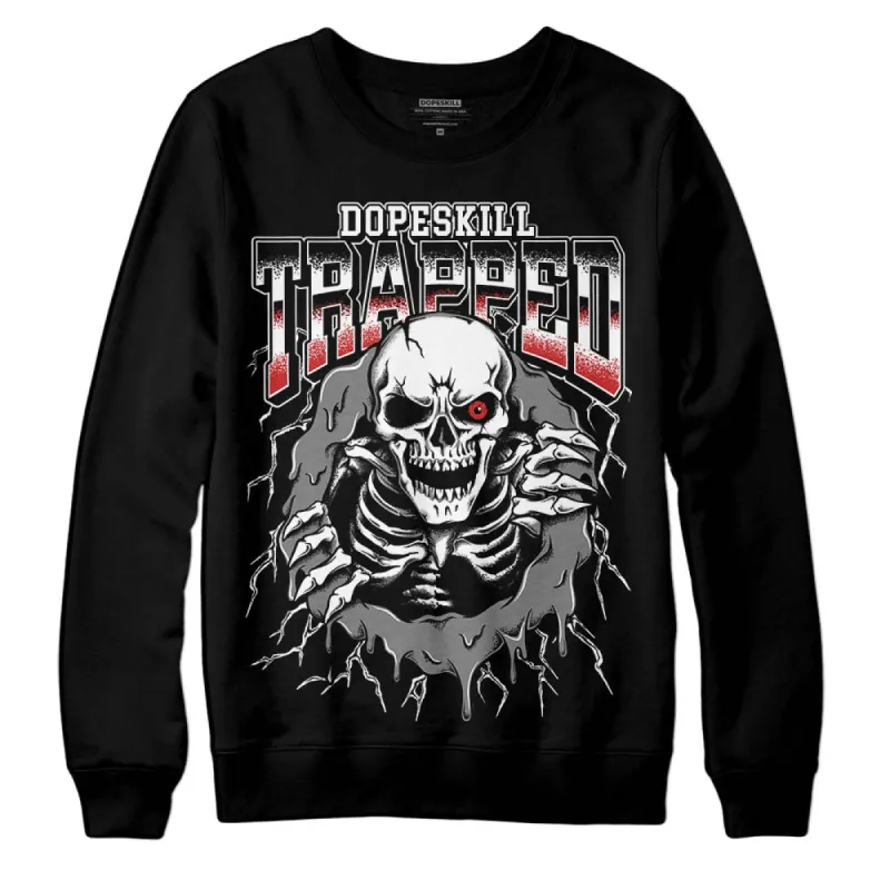 "Black/White" 1s DopeSkill Sweatshirt Trapped Halloween Graphic sold by DopeSkill