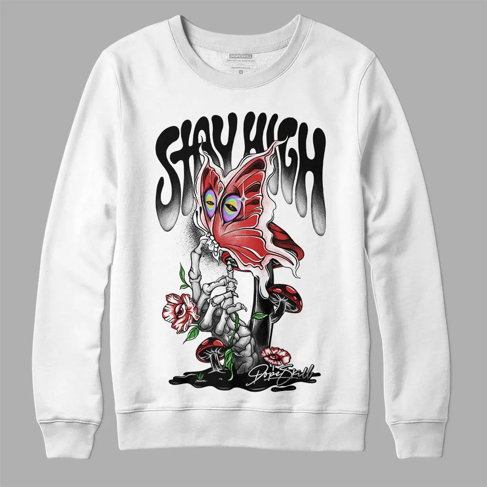 "Black/White" 1s DopeSkill Sweatshirt Stay High Graphic sold by DopeSkill product image thumbnail 2