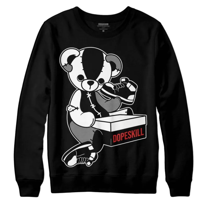 "Black/White" 1s DopeSkill Sweatshirt Sneakerhead BEAR Graphic sold by DopeSkill
