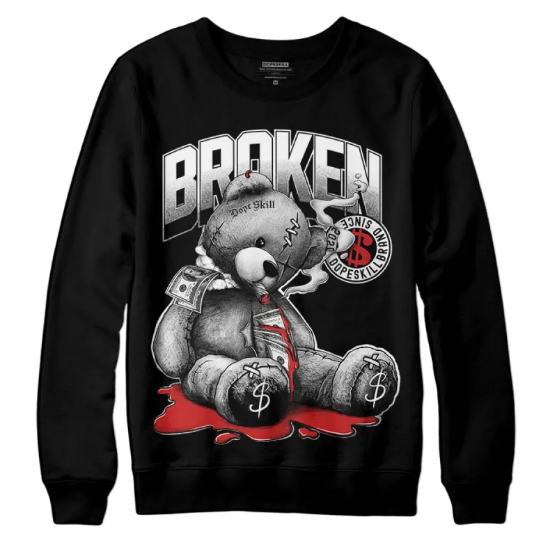 "Black/White" 1s DopeSkill Sweatshirt  Sick Bear Graphic sold by DopeSkill