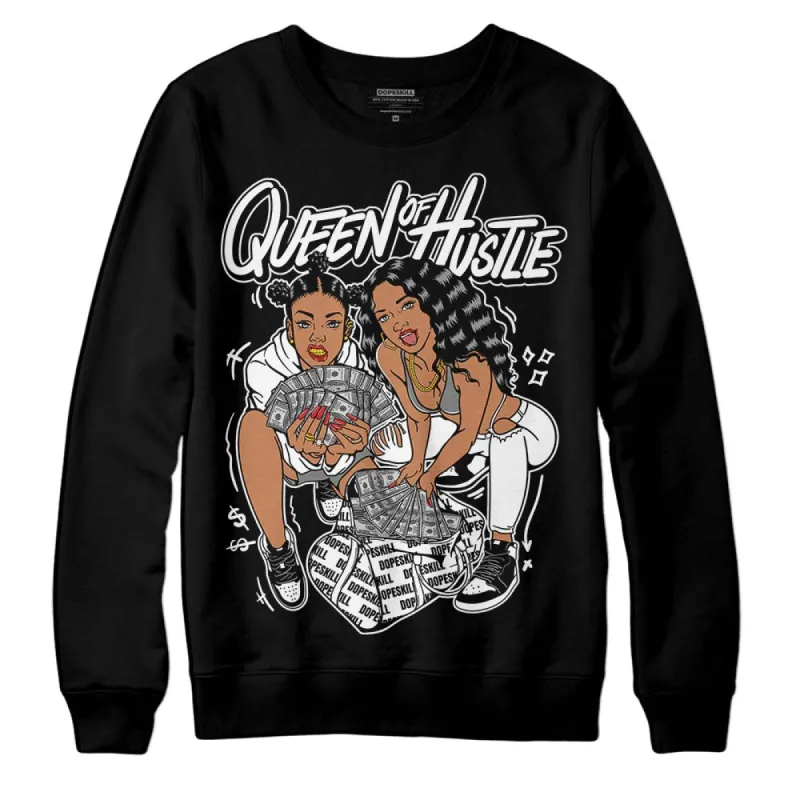 "Black/White" 1s DopeSkill Sweatshirt  Queen Of Hustle Graphic sold by DopeSkill