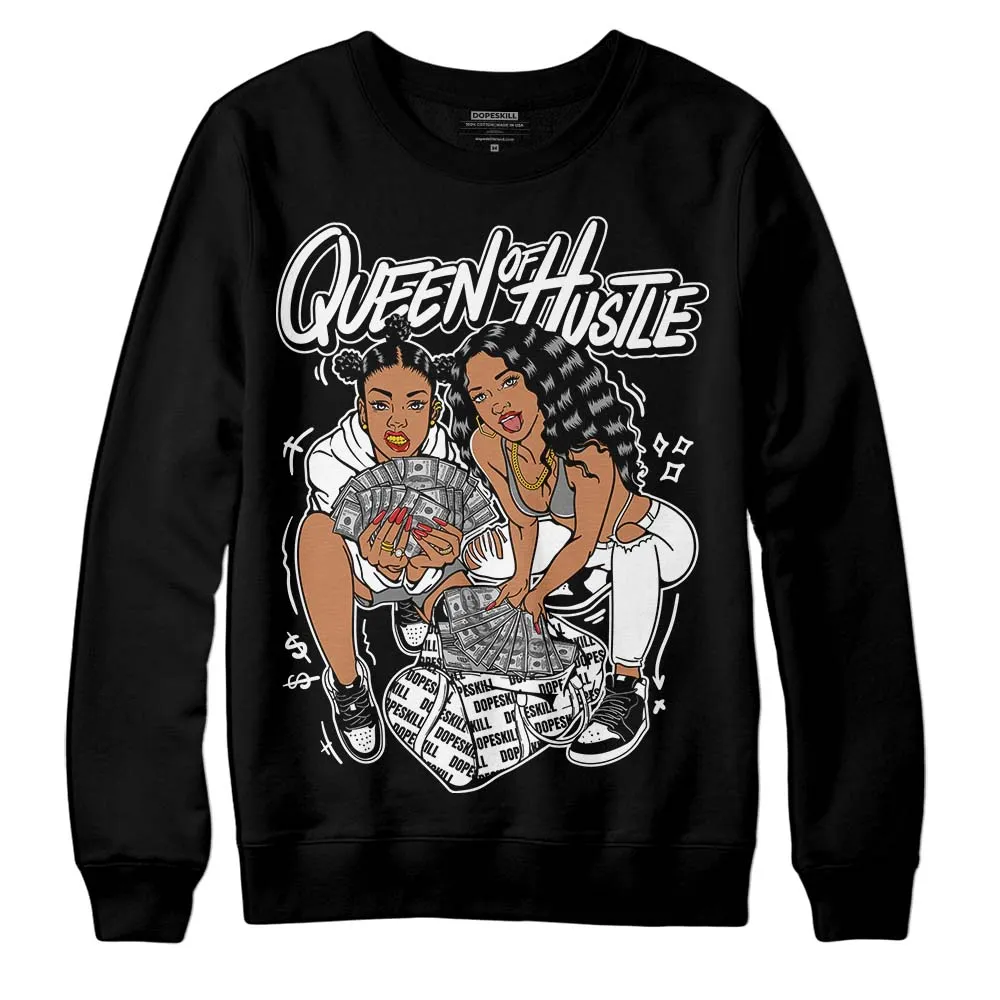 "Black/White" 1s DopeSkill Sweatshirt Queen Of Hustle Graphic sold by DopeSkill