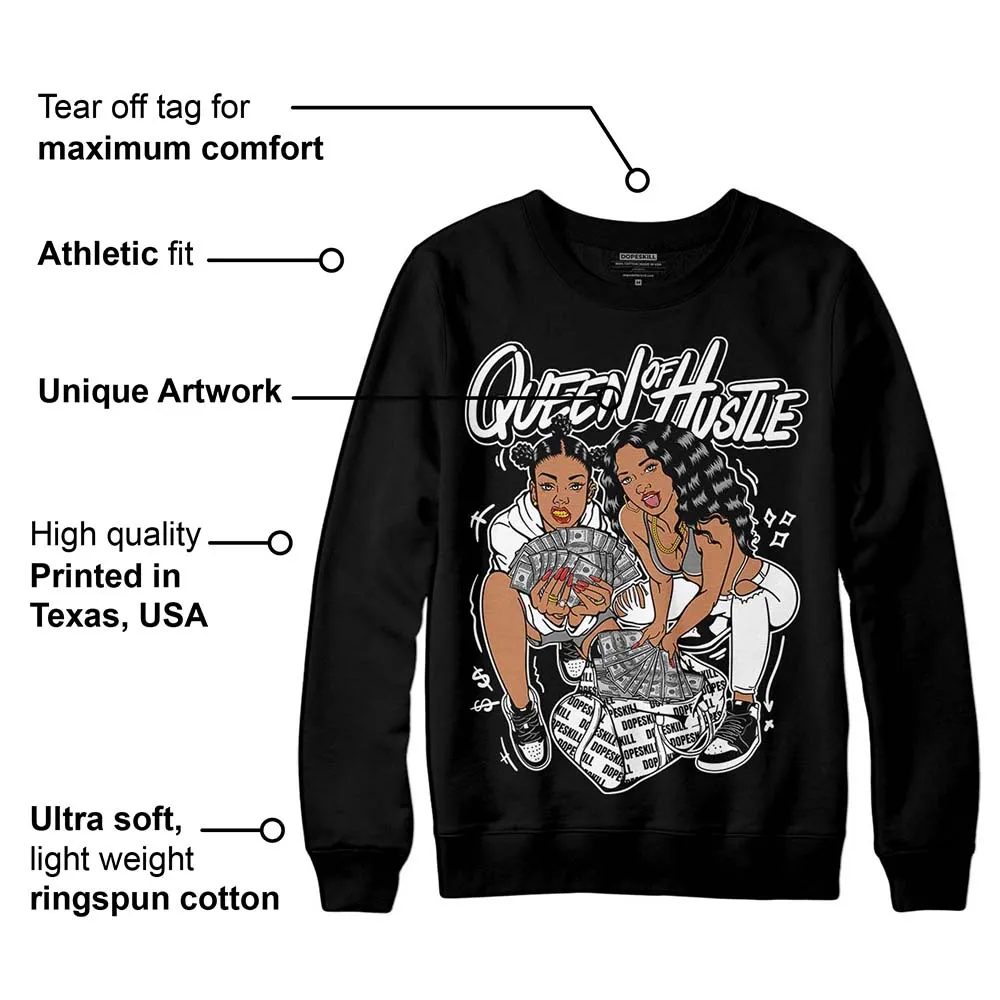 "Black/White" 1s DopeSkill Sweatshirt Queen Of Hustle Graphic sold by DopeSkill product image thumbnail 3
