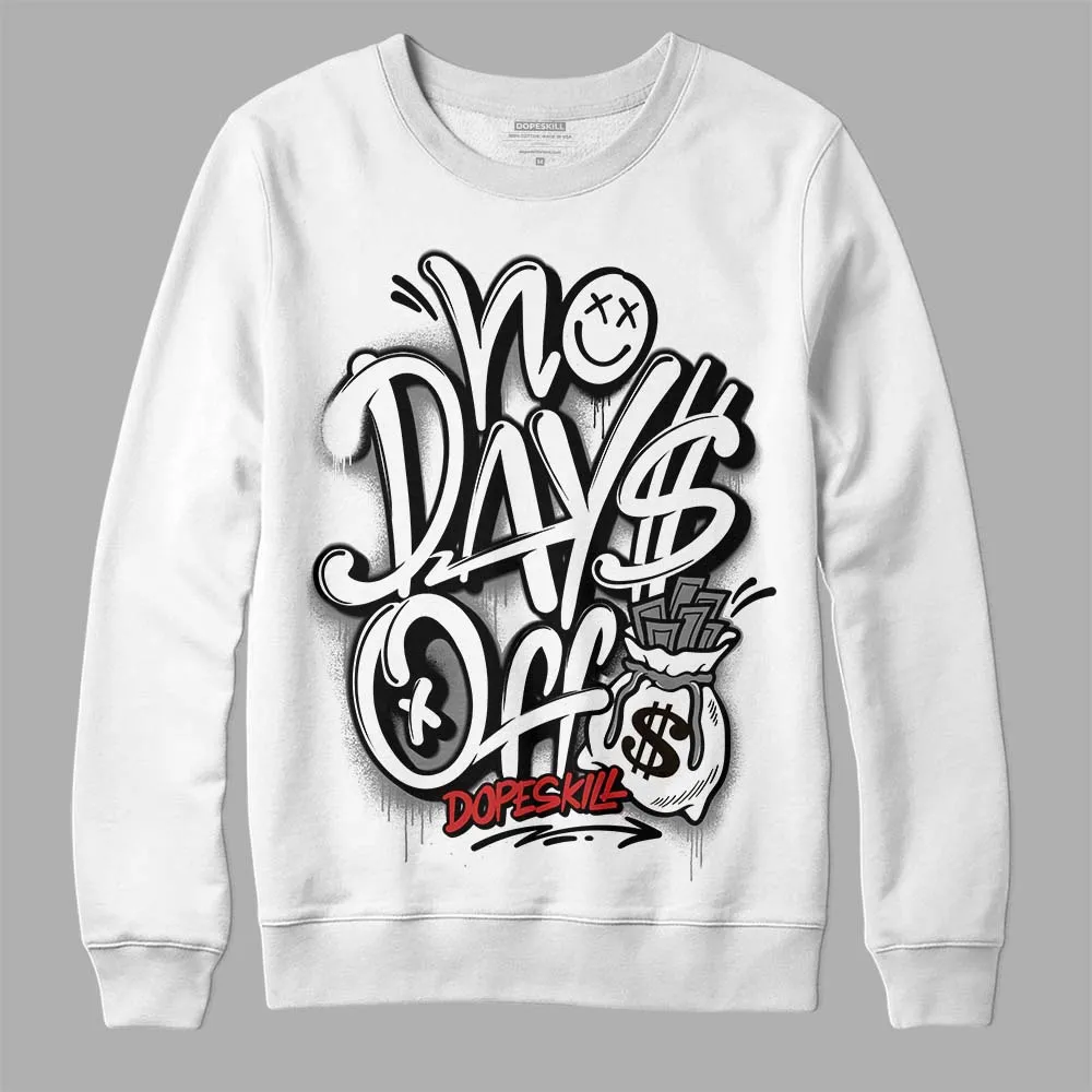 "Black/White" 1s DopeSkill Sweatshirt No Days Off Graphic sold by DopeSkill product image thumbnail 2