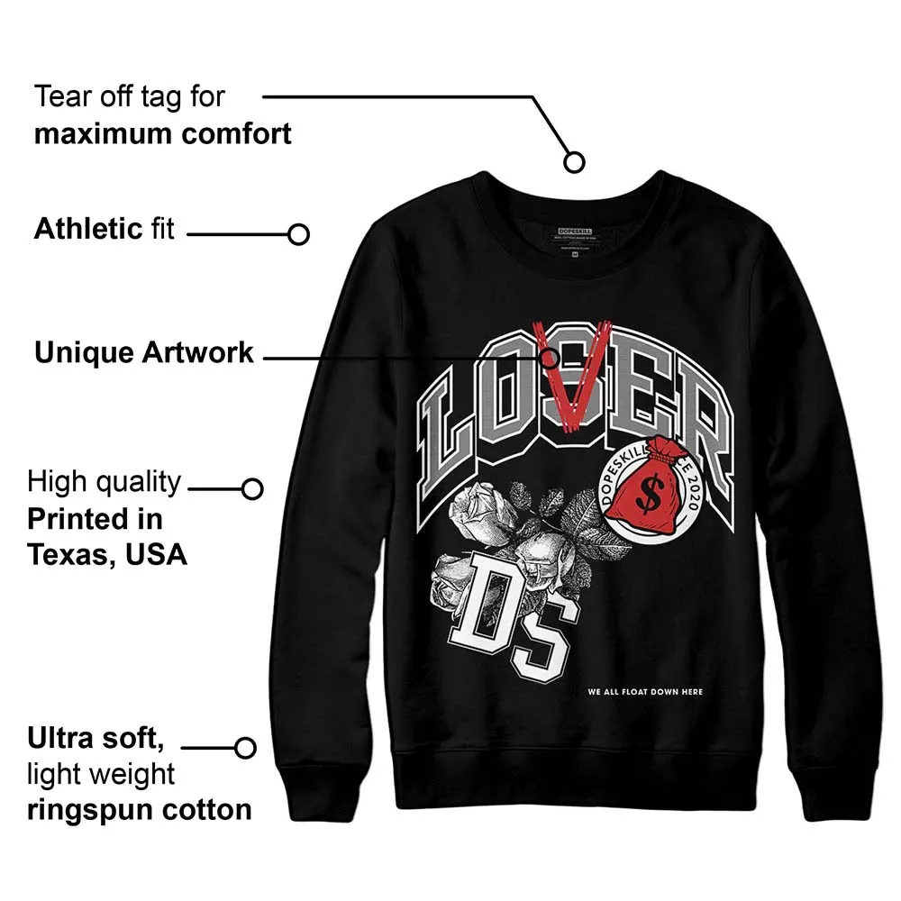 "Black/White" 1s DopeSkill Sweatshirt Loser Lover Graphic sold by DopeSkill product image thumbnail 3