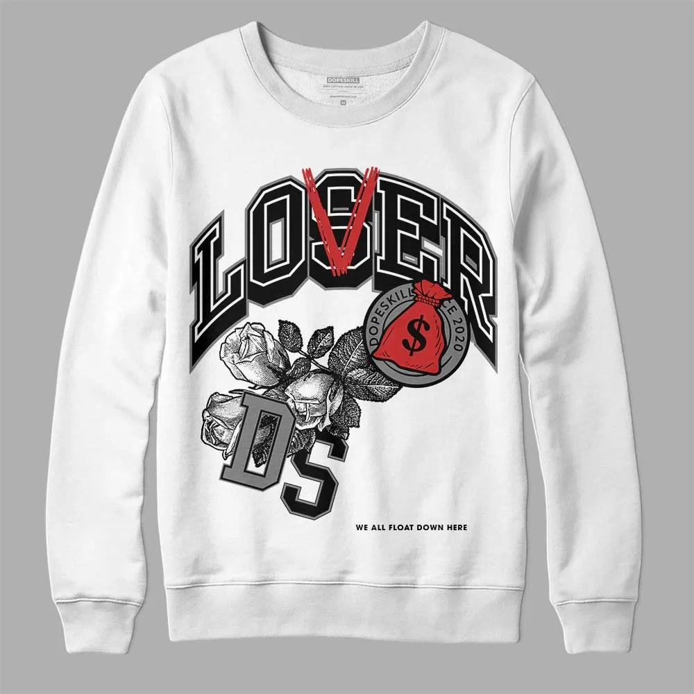 "Black/White" 1s DopeSkill Sweatshirt Loser Lover Graphic sold by DopeSkill product image thumbnail 2