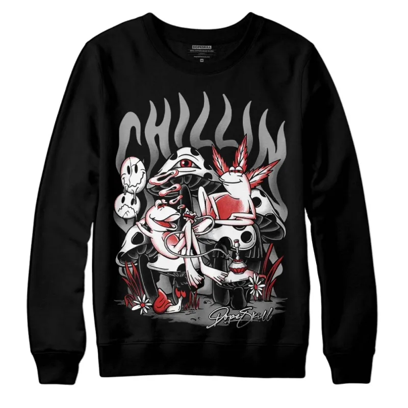 "Black/White" 1s DopeSkill Sweatshirt Chillin Graphic sold by DopeSkill