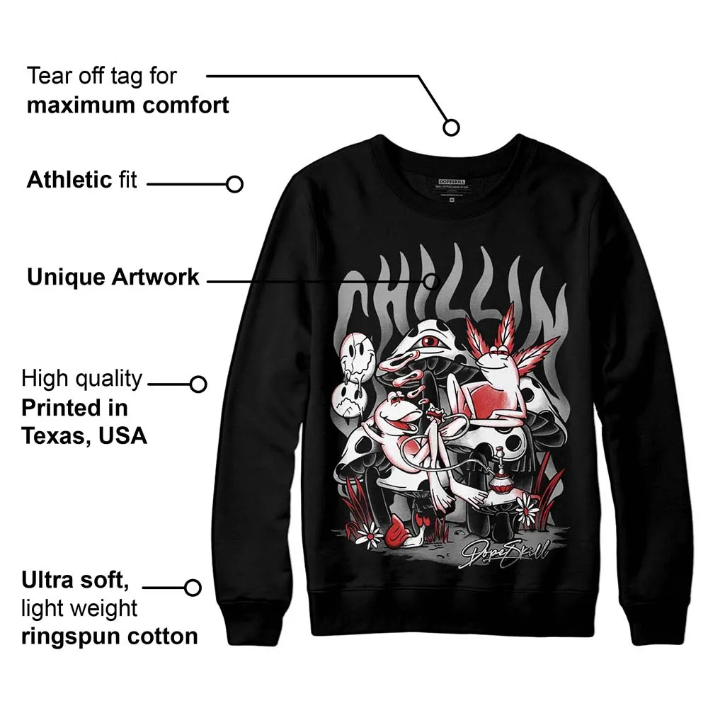 "Black/White" 1s DopeSkill Sweatshirt Chillin Graphic sold by DopeSkill product image thumbnail 3