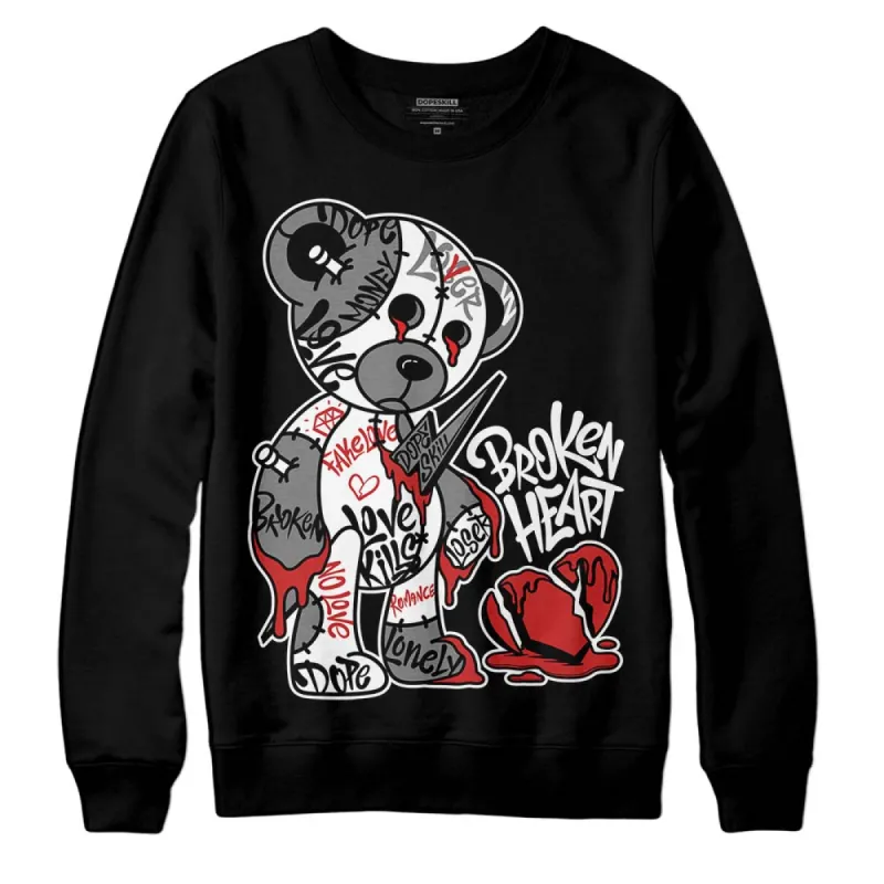 "Black/White" 1s DopeSkill Sweatshirt Broken Heart Graphic sold by DopeSkill
