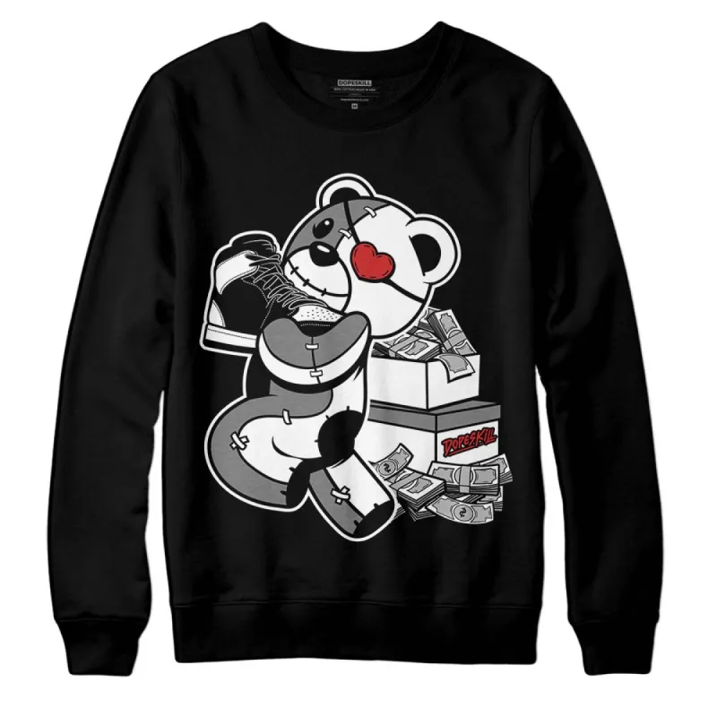 "Black/White" 1s DopeSkill Sweatshirt Bear Steals Sneaker Graphic sold by DopeSkill