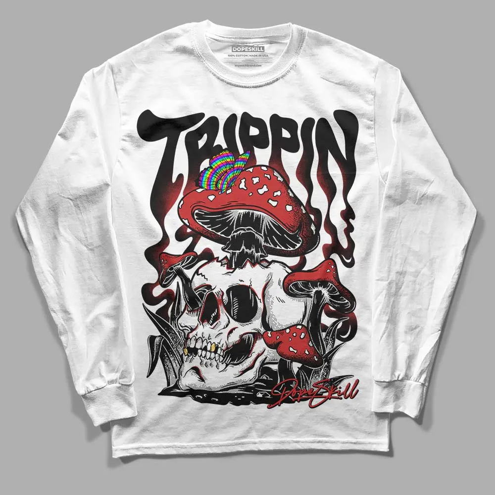 "Black/White" 1s DopeSkill Long Sleeve T-Shirt Trippin Graphic sold by DopeSkill product image thumbnail 2
