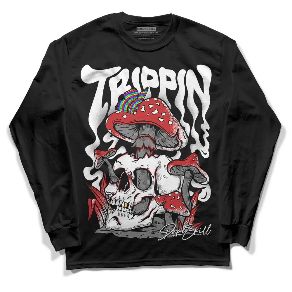 "Black/White" 1s DopeSkill Long Sleeve T-Shirt Trippin Graphic sold by DopeSkill
