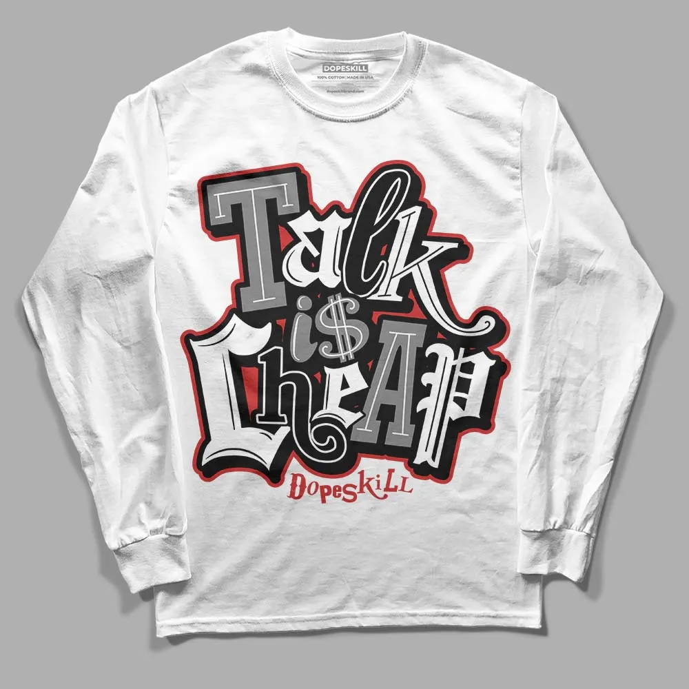 "Black/White" 1s DopeSkill Long Sleeve T-Shirt Talk Is Chip Graphic sold by DopeSkill product image thumbnail 2