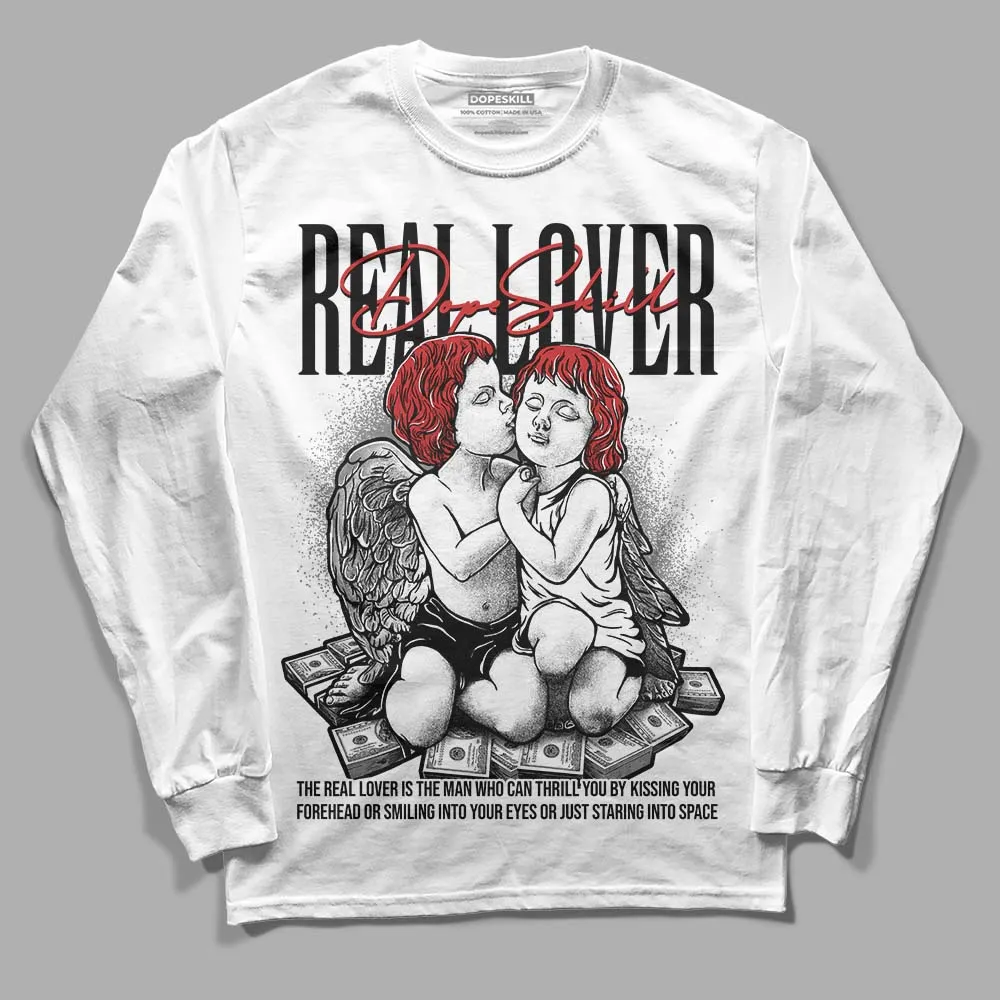 "Black/White" 1s DopeSkill Long Sleeve T-Shirt Real Lover Graphic sold by DopeSkill product image thumbnail 2