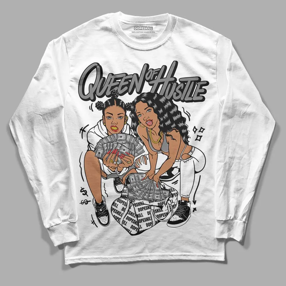 "Black/White" 1s DopeSkill Long Sleeve T-Shirt Queen Of Hustle Graphic sold by DopeSkill product image thumbnail 2