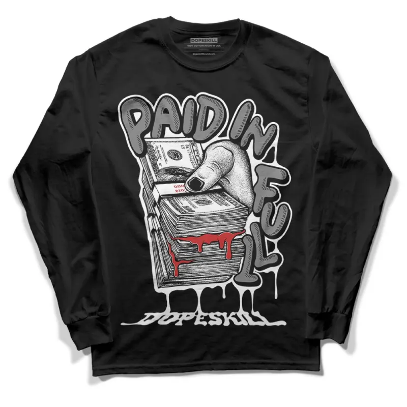 "Black/White" 1s DopeSkill Long Sleeve T-Shirt Paid In Full Graphic sold by DopeSkill
