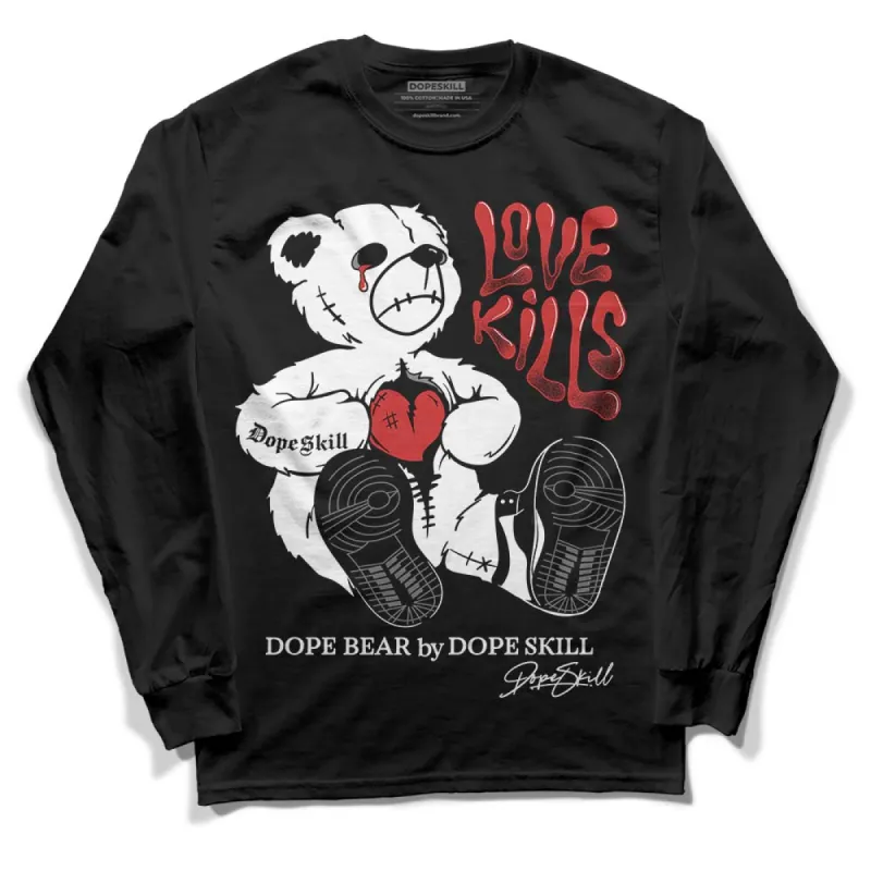 "Black/White" 1s DopeSkill Long Sleeve T-Shirt Love Kills Graphic sold by DopeSkill