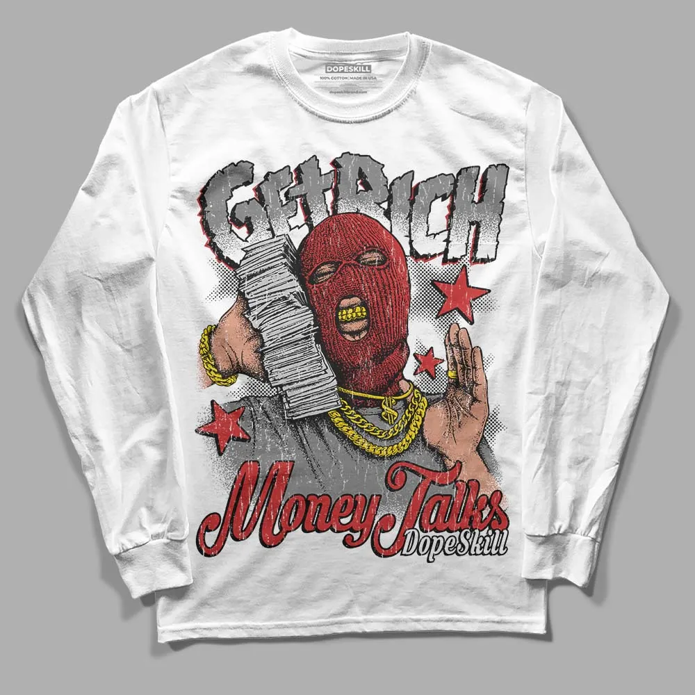 "Black/White" 1s DopeSkill Long Sleeve T-Shirt Get Rich Graphic sold by DopeSkill product image thumbnail 2