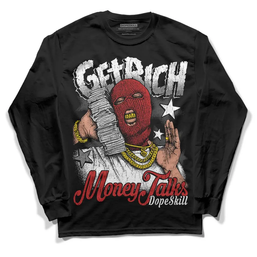 "Black/White" 1s DopeSkill Long Sleeve T-Shirt Get Rich Graphic sold by DopeSkill