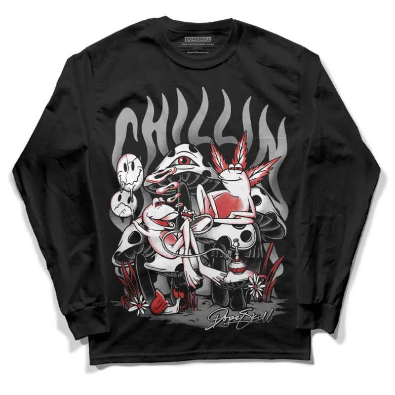 "Black/White" 1s DopeSkill Long Sleeve T-Shirt Chillin Graphic sold by DopeSkill