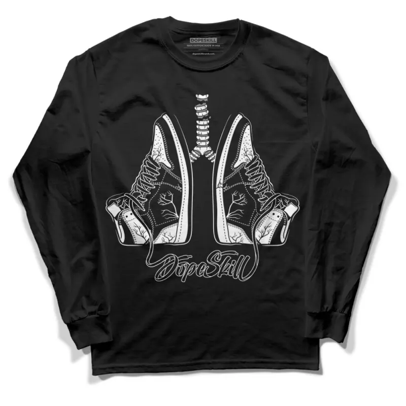 "Black/White" 1s DopeSkill Long Sleeve T-Shirt Breathe Graphic sold by DopeSkill