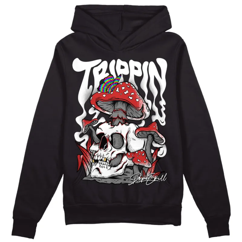 "Black/White" 1s DopeSkill Hoodie Sweatshirt Trippin Graphic sold by DopeSkill