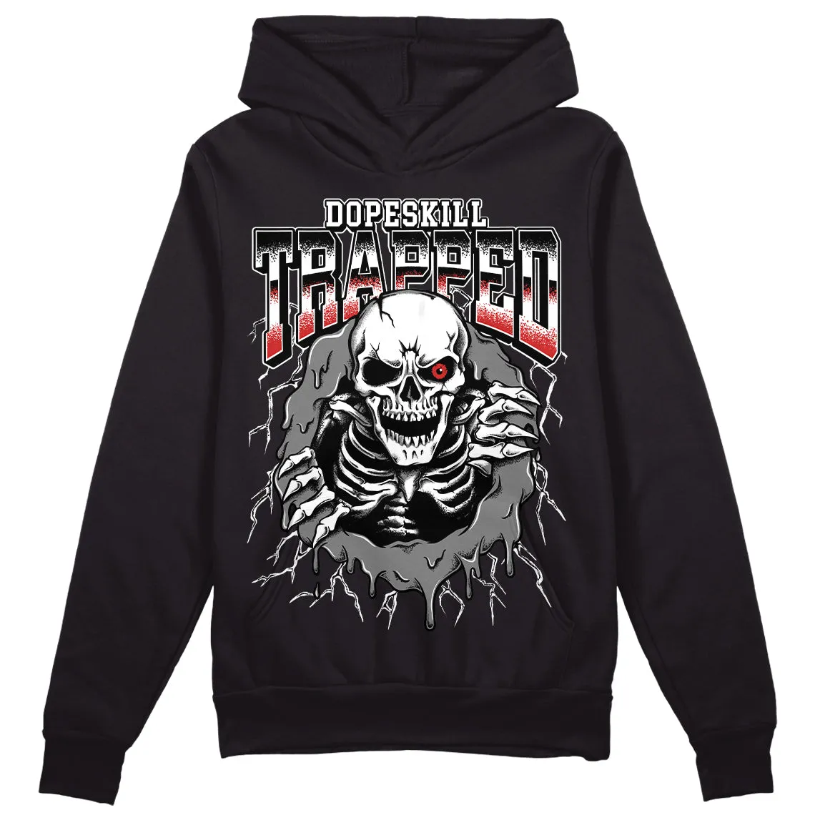 "Black/White" 1s DopeSkill Hoodie Sweatshirt Trapped Halloween Graphic sold by DopeSkill