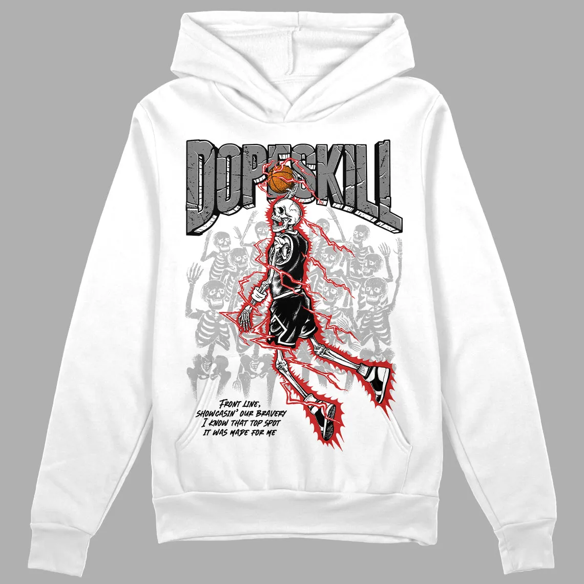 "Black/White" 1s DopeSkill Hoodie Sweatshirt Thunder Dunk Graphic sold by DopeSkill product image thumbnail 2