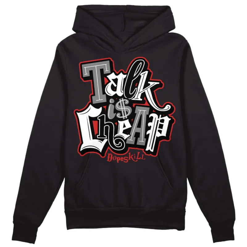 "Black/White" 1s DopeSkill Hoodie Sweatshirt Talk Is Chip Graphic sold by DopeSkill
