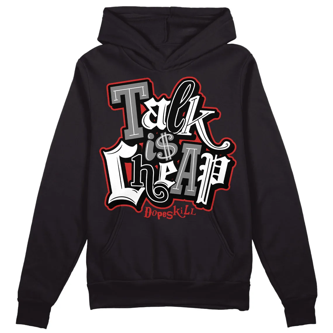 "Black/White" 1s DopeSkill Hoodie Sweatshirt Talk Is Chip Graphic sold by DopeSkill