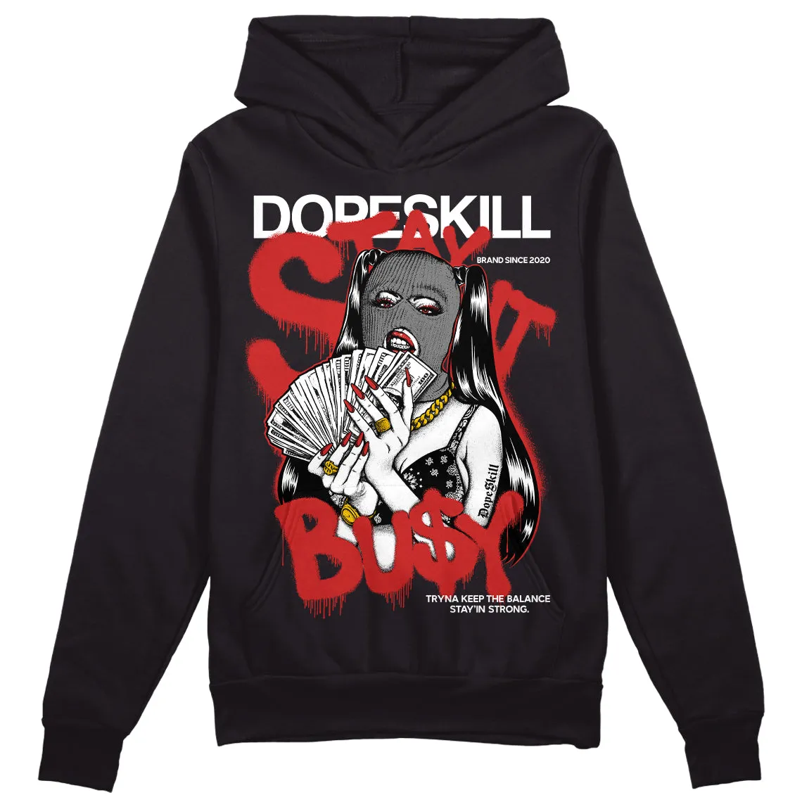"Black/White" 1s DopeSkill Hoodie Sweatshirt Stay It Busy Graphic sold by DopeSkill